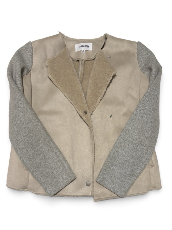 BB Dakota Jackets & Blazers - BB Dakota Glenna Mixed Media Faux Suede and Wool Blend Jacket Size Small